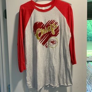 KC Chiefs 3/4 sleeve